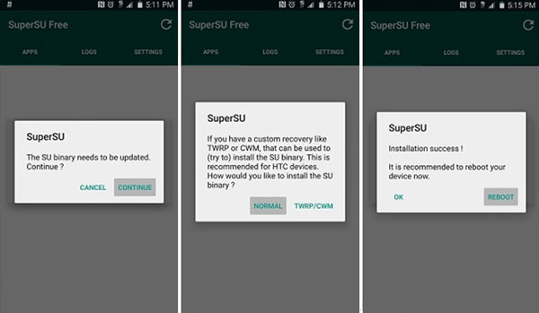 アップデート supersu