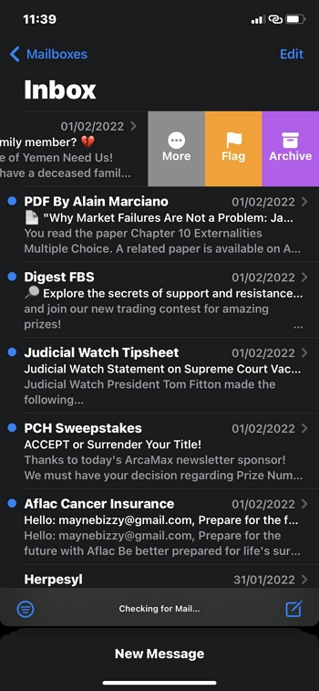 プリインストールされたメールアプリを使用する手順 1 | iPhone の Gmail から完全に削除されたメールを復元する方法