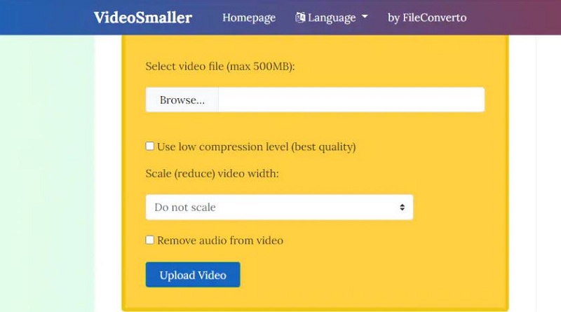 VideoSmaller | 無料のビデオコンプレッサー