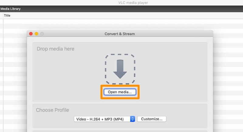 VLC メディア プレーヤーでステップ 2 | QuickTime の mov を mp4 に変換する