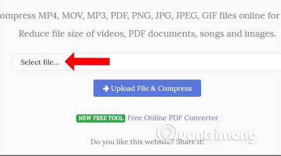 YouCompress のステップ 1 | Facebook 用にビデオを圧縮する