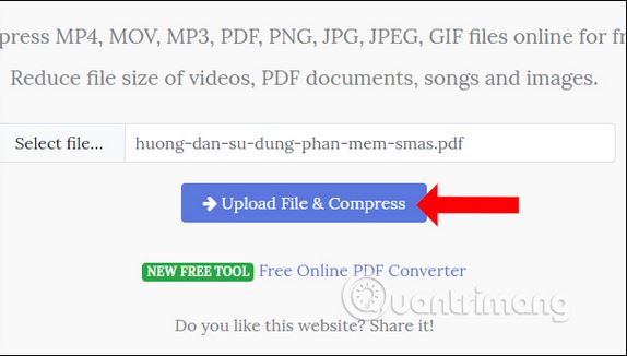 YouCompress のステップ 2 | Facebook 用にビデオを圧縮する