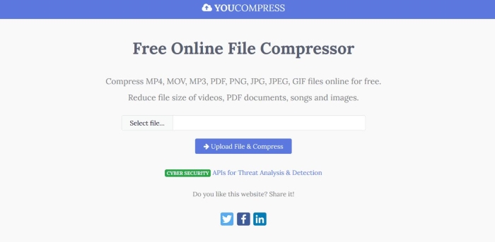 YouCompress | mp4 コンプレッサー