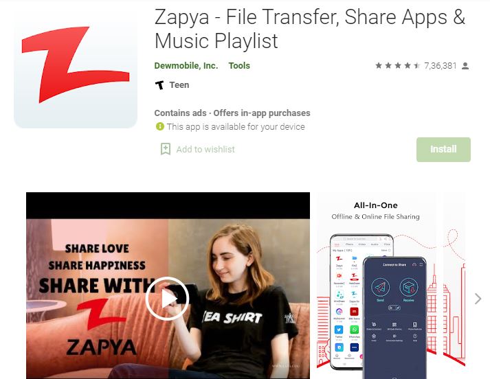 Zapya | AndroidからiPhoneにデータを転送するのに最適なアプリ